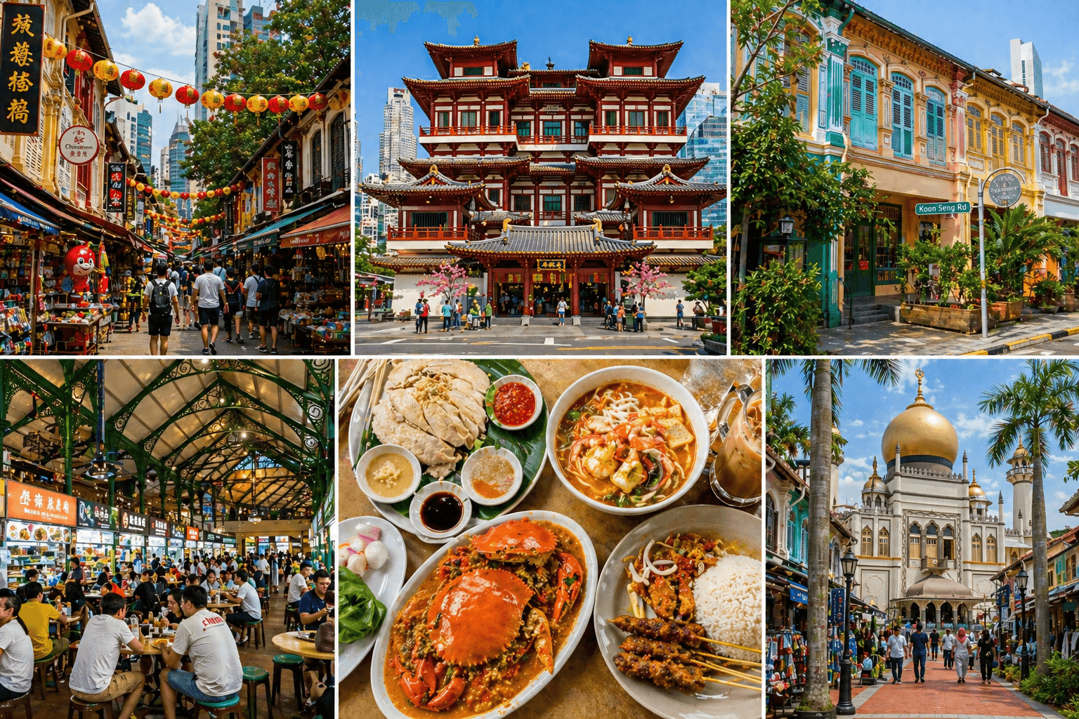 Singapore itinerary 5 days day 4 culture and local food with Chinatown streets hawker centres and traditional cuisine