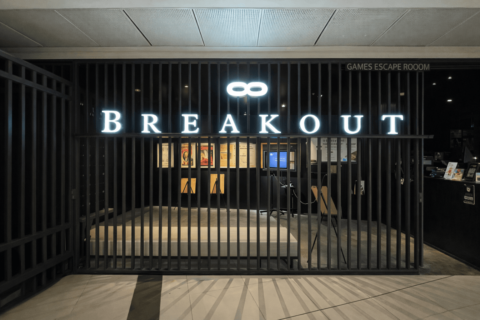 Entrance to Breakout Escape Room in Kuala Lumpur indoor puzzle game experience